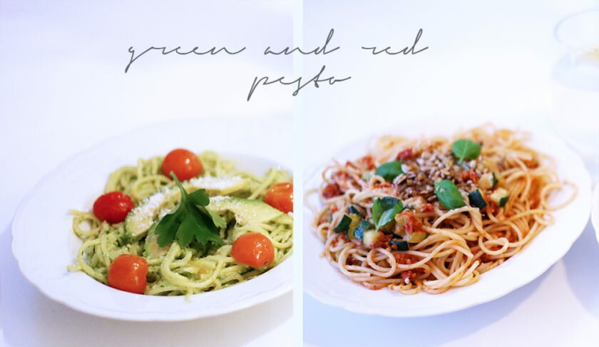 red_and_green_pesto